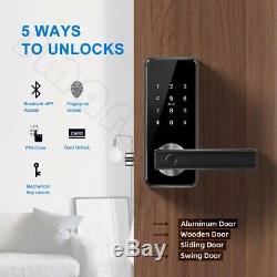 Smart Biometric Fingerprint Door Lock Keyless Entry Handle WIFI Bluetooth APP