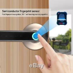 Smart Bluetooth Door Handle Lock Fingerprint Password APP Keyless Security Lock