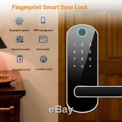 Smart Bluetooth Fingerprint Door Locks Code Card Wifi Keyless Doorlock Home Shop