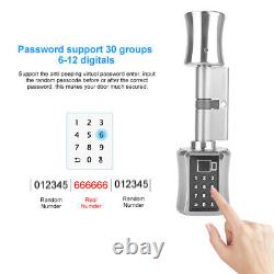 Smart Cylinder Lock With Tuya APP Keyless Electronic Fingerprint Door Lock D3U6