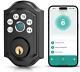 Smart Deadbolt Front Door Lock Keyless Entry Door Lock With Fingerprint, Bluet