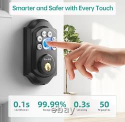 Smart Deadbolt Front Door Lock Keyless Entry Door Lock with Fingerprint, Bluet