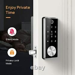 Smart Deadbolt Keyless Entry Door Lock 5 in 1 Fingerprint Bluetooth APP Key F