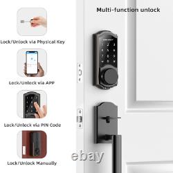 Smart Deadbolt, Keyless Entry Door Lock with Keypad, Electronic Front Door Blue