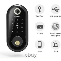 Smart Deadbolt Keyless Entry Fingerprint Electronic Deadbolt Door Lock w Keypad