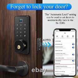 Smart Deadbolt Keyless Entry Fingerprint Electronic Deadbolt Door Lock w Keypad