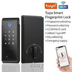 Smart Deadbolt Lock WiFi Keyless IC Card Fingerprint Keypad APP Remote Unlock