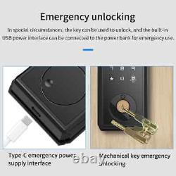 Smart Deadbolt Lock WiFi Keyless IC Card Fingerprint Keypad APP Remote Unlock