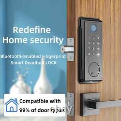 Smart Deadbolt Lock WiFi Keyless IC Card Fingerprint Keypad APP Remote Unlock