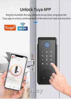 Smart Deadbolt Lock WiFi Keyless IC Card Fingerprint Keypad APP Remote Unlock