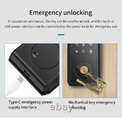 Smart Deadbolt Lock WiFi Keyless IC Card Fingerprint Keypad APP Remote Unlock