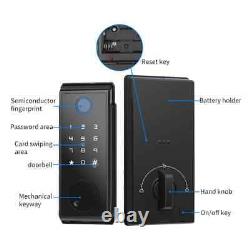 Smart Deadbolt Lock WiFi Keyless IC Card Fingerprint Keypad APP Remote Unlock