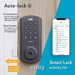 Smart Deadbolt Lock with WiFi &Keypad Passcode Keyless Entry, App Black