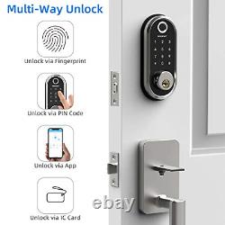 Smart Deadbolt, SMONET Fingerprint Electronic Deadbolt Door Lock with Keyless
