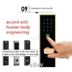 Smart Digital Electronic Door Lock Fingerprint Touch Password Keyless Keypad US