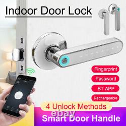 Smart Door Handle Lock APP Remote Control Fingerprint Password Unlock Keyless