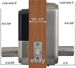 Smart Door Lock, 4 in 1 Keyless Entry Door Lock with OLED Display, Keypad Door