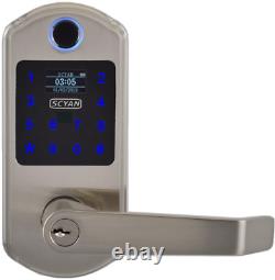 Smart Door Lock, 4 in 1 Keyless Entry Door Lock with OLED Display, Keypad Door L