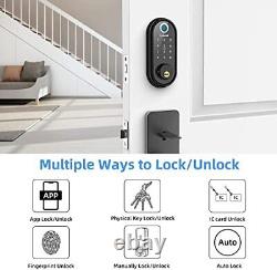 Smart Door Lock, 7-in-1 Keyless Entry Door Lock Biometric Fingerprint Smart