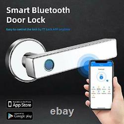 Smart Door Lock, Biometric Keyless Entry Door Handle, WiFi Bluetooth APP