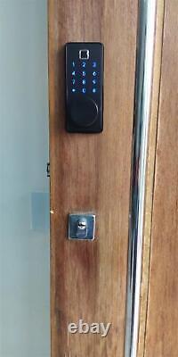 Smart Door Lock Bluetooth Keyless Entry IC Card Fingerprint Reader Touch Screen