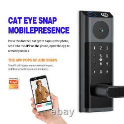 Smart Door Lock +Camera& Handle Biometric Electronic Keyless Entry Doorbell Lock