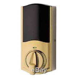 Smart Door Lock Conversion Kit Polished Brass Z Wave Technology Keyless Alexa