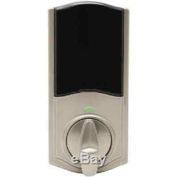 Smart Door Lock Conversion Kit Satin Nickel Z Wave Technology Keyless Alexa New