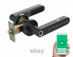Smart Door Lock Fingerprint Bluetooth Password Handle Keyless Works iOS/Android
