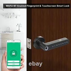 Smart Door Lock Fingerprint Bluetooth Password Handle Keyless Works iOS/Android