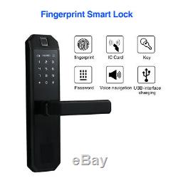 Smart Door Lock Fingerprint Passcode Unlock Keyless Entry Home Office Security