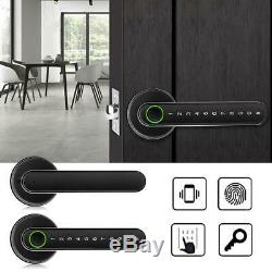 Smart Door Lock Handle Fingerprint+Password+Bluetooth APP+Key Keyless Padlock