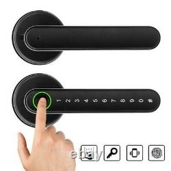 Smart Door Lock Handle Fingerprint+Password+Bluetooth APP+Key Keyless Padlock