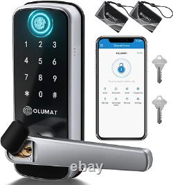 Smart Door Lock Keyless Entry Door Lock with Finger-print Sensor Keypad Handle