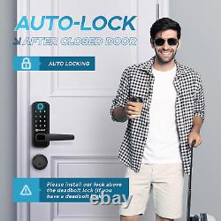 Smart Door Lock Keyless Entry Door Lock with Finger-print Sensor Keypad Handle