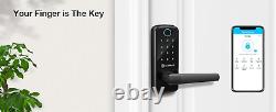 Smart Door Lock Keyless Entry Door Lock with Finger-print Sensor Keypad Handle