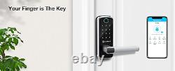 Smart Door Lock Keyless Entry Door Lock with Finger-print Sensor Keypad Handle