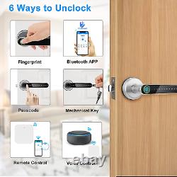 Smart Door Lock Keyless Fingerprint Entry Bluetooth Wifi Biometric Handle App