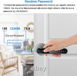Smart Door Lock Keyless Fingerprint Entry Bluetooth Wifi Biometric Handle App