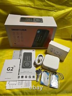 Smart Door Lock TTLOCK APP/Card Keyless Entry + WIFI G2 Gateway (Deadbolt) BLACK