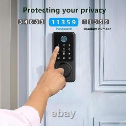 Smart Door Lock TTLOCK APP/Card Keyless Entry + WIFI G2 Gateway (Deadbolt) BLACK