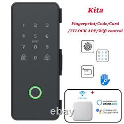 Smart Door Lock Zinc Alloy Bluetooth Sliding Glass WiFi Remote System Security