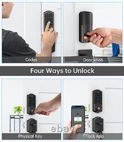 Smart Door Lock with Keypad Keyless Entry Door Lock for Front Door Electric D