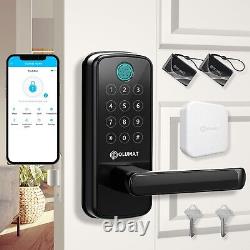 Smart Door Lock with WiFi Gateway, Keyless Entry Door Lock with Handle Smar