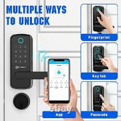 Smart Door Lock with WiFi Gateway, Keyless Entry Door Lock with Handle Smar