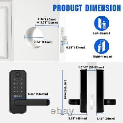 Smart Door Lock with WiFi Gateway, Keyless Entry Door Lock with Handle Smar