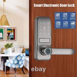 Smart Door Lock withHandle APP Fingerprint Keyless Entry Electronic Digital Keypad