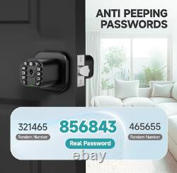 Smart Fingerprint Door Knob Biometric Keyless Entry Lock with Keypad, Waterpro