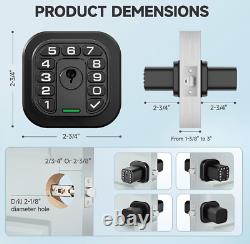 Smart Fingerprint Door Knob Biometric Keyless Entry Lock with Keypad, Waterpro