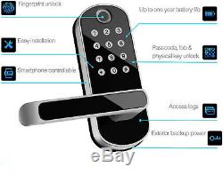 Smart Fingerprint Door Lock IC Card Passcode Unlock Keyless Entry Home Security